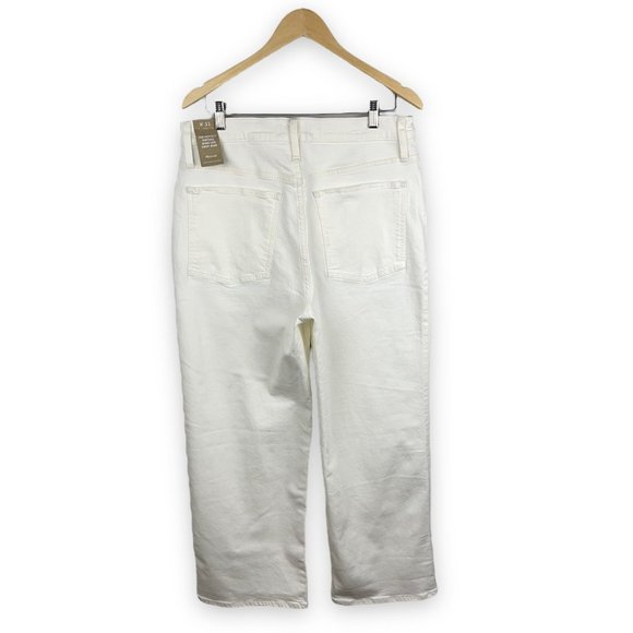 Madewell Perfect Fit Wide Leg Crop Jeans in Tile White Jeans - Picture 5 of 9